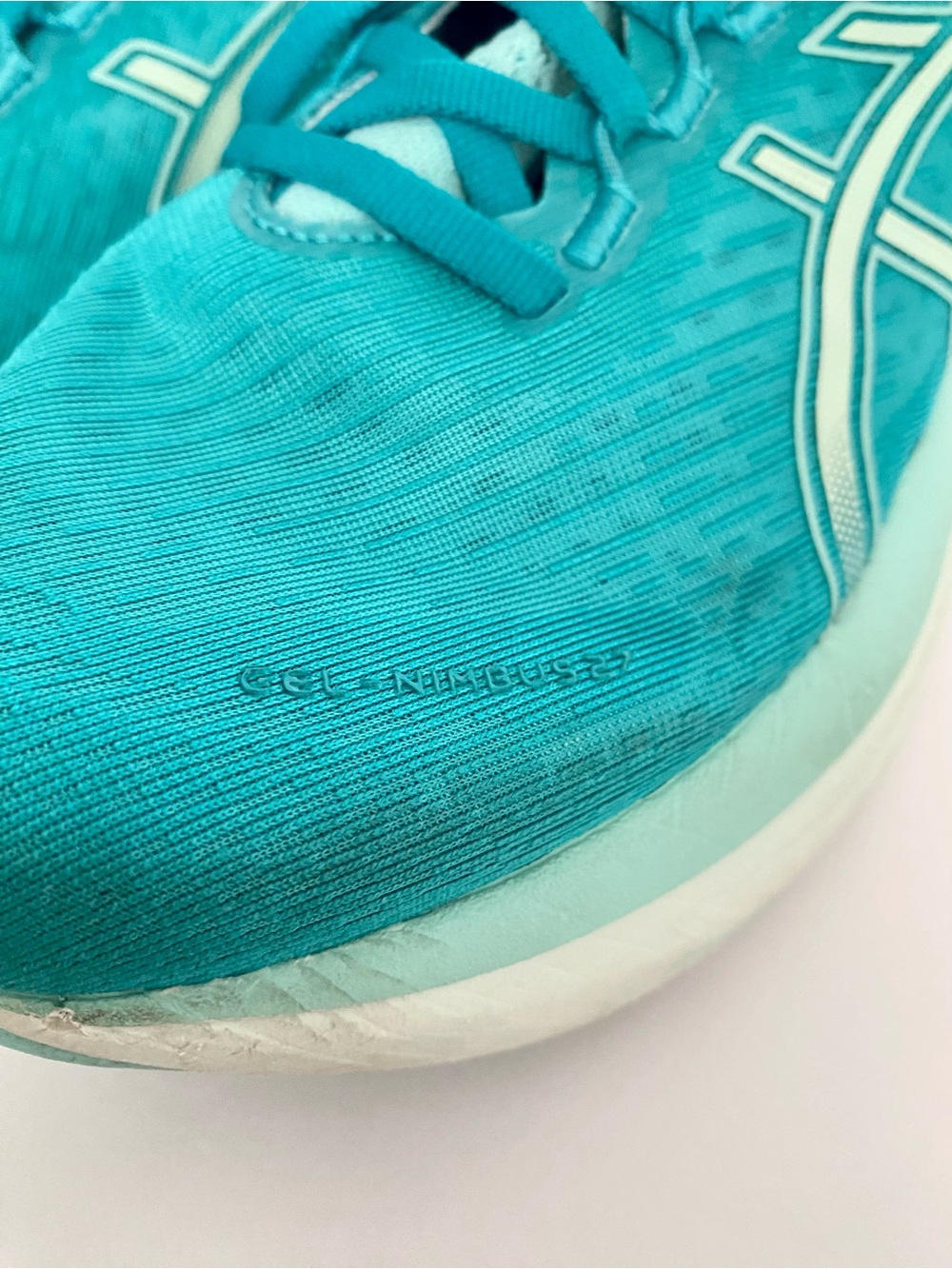 Asics GEL-NIMBUS 27 Wave Teal/Illuminate Mint Sz 9 - Picture 11 of 14